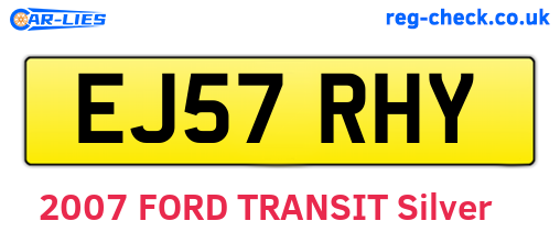 EJ57RHY are the vehicle registration plates.
