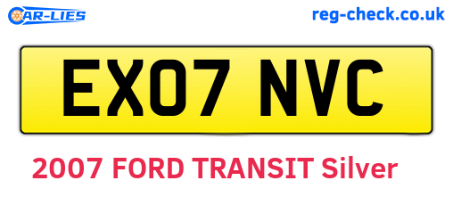EX07NVC are the vehicle registration plates.