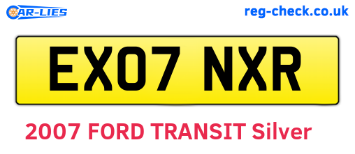 EX07NXR are the vehicle registration plates.