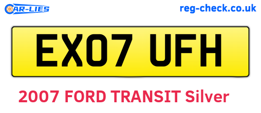 EX07UFH are the vehicle registration plates.