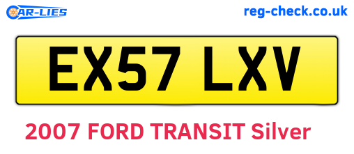 EX57LXV are the vehicle registration plates.