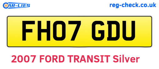 FH07GDU are the vehicle registration plates.