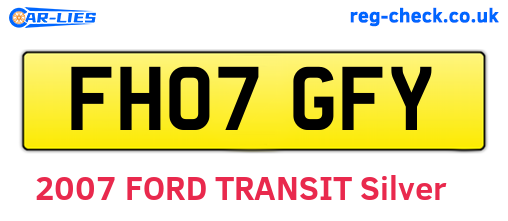 FH07GFY are the vehicle registration plates.