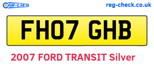 FH07GHB are the vehicle registration plates.