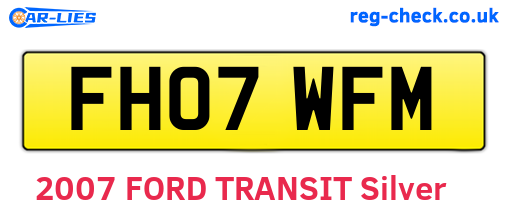 FH07WFM are the vehicle registration plates.