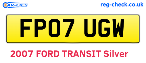 FP07UGW are the vehicle registration plates.