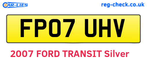 FP07UHV are the vehicle registration plates.