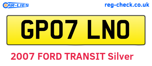 GP07LNO are the vehicle registration plates.