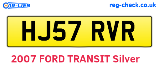 HJ57RVR are the vehicle registration plates.