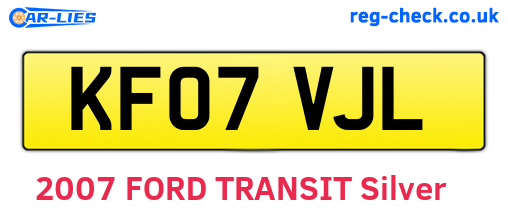 KF07VJL are the vehicle registration plates.