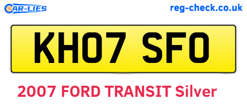 KH07SFO are the vehicle registration plates.