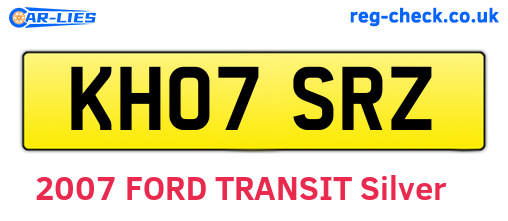 KH07SRZ are the vehicle registration plates.