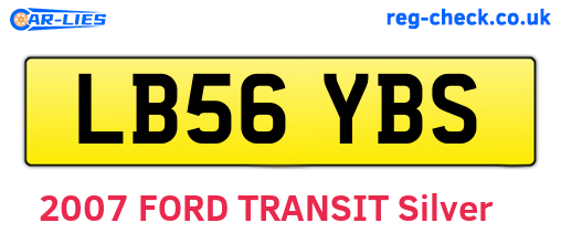 LB56YBS are the vehicle registration plates.