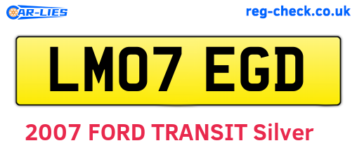LM07EGD are the vehicle registration plates.