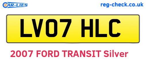 LV07HLC are the vehicle registration plates.