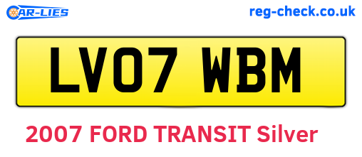 LV07WBM are the vehicle registration plates.