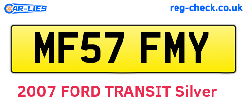 MF57FMY are the vehicle registration plates.