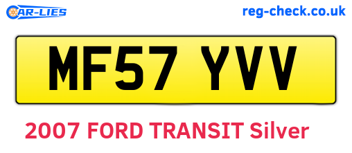 MF57YVV are the vehicle registration plates.