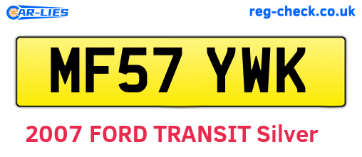 MF57YWK are the vehicle registration plates.
