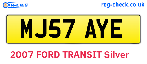 MJ57AYE are the vehicle registration plates.
