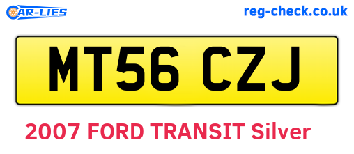 MT56CZJ are the vehicle registration plates.