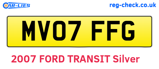 MV07FFG are the vehicle registration plates.