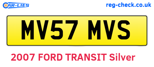 MV57MVS are the vehicle registration plates.