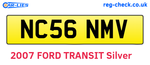 NC56NMV are the vehicle registration plates.