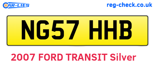 NG57HHB are the vehicle registration plates.