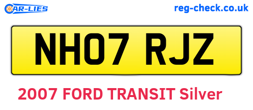 NH07RJZ are the vehicle registration plates.