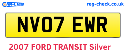 NV07EWR are the vehicle registration plates.