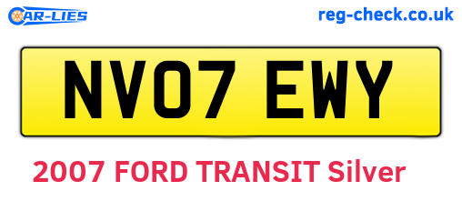 NV07EWY are the vehicle registration plates.