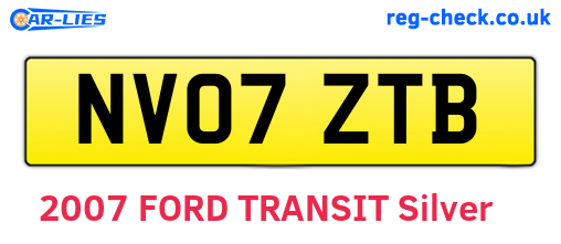 NV07ZTB are the vehicle registration plates.