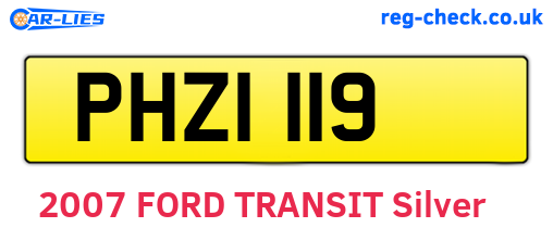 PHZ1119 are the vehicle registration plates.