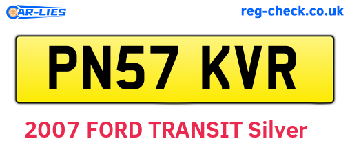 PN57KVR are the vehicle registration plates.