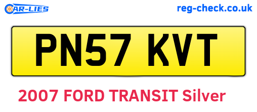 PN57KVT are the vehicle registration plates.
