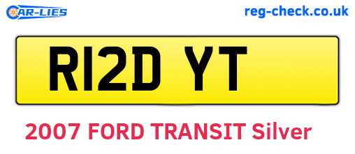 R12DYT are the vehicle registration plates.
