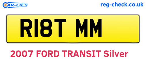 R18TMM are the vehicle registration plates.