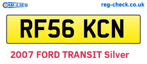 RF56KCN are the vehicle registration plates.