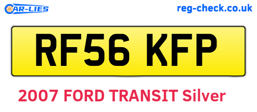 RF56KFP are the vehicle registration plates.