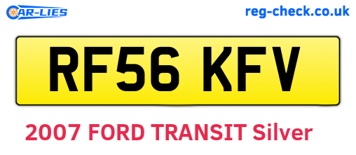 RF56KFV are the vehicle registration plates.