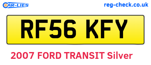 RF56KFY are the vehicle registration plates.