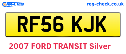 RF56KJK are the vehicle registration plates.
