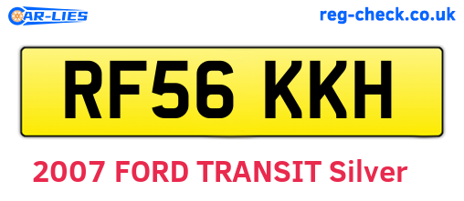 RF56KKH are the vehicle registration plates.