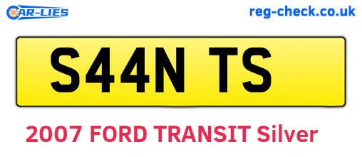 S44NTS are the vehicle registration plates.