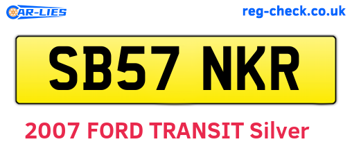 SB57NKR are the vehicle registration plates.