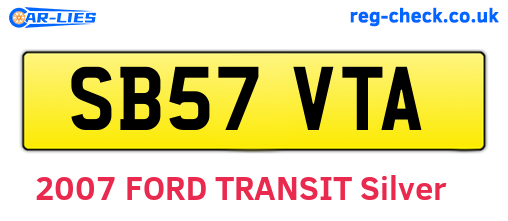 SB57VTA are the vehicle registration plates.