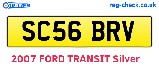 SC56BRV are the vehicle registration plates.