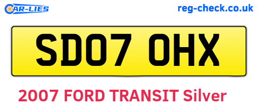SD07OHX are the vehicle registration plates.