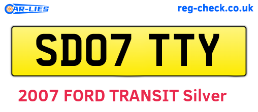 SD07TTY are the vehicle registration plates.